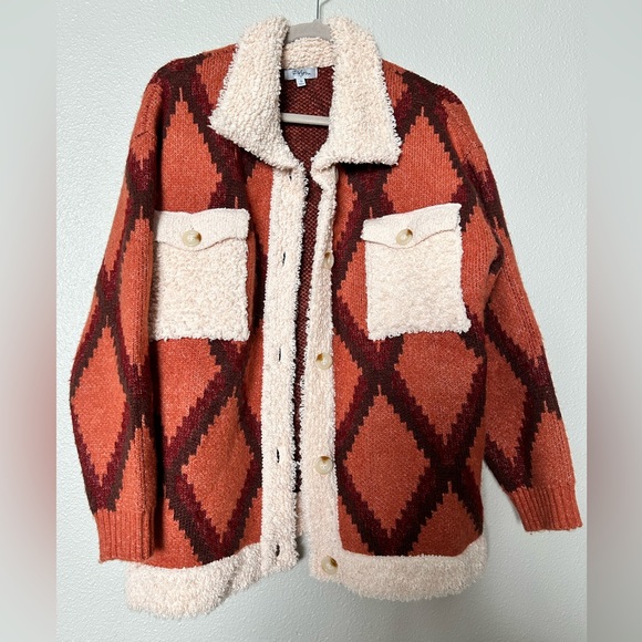 Polygram Sweater Jacket — so warm and cozy! - Picture 1 of 5